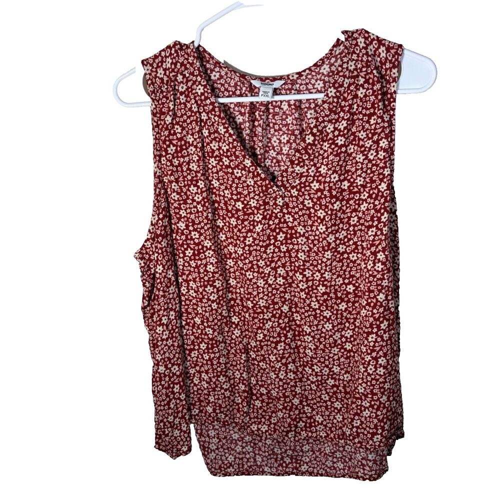 Sonoma Tank Top Women's Petite XXL V-Neck Printed Sleeveless Casual Shirt